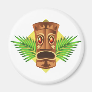 Imã Terrível Estátua Tropical De Tiki Com Palmas