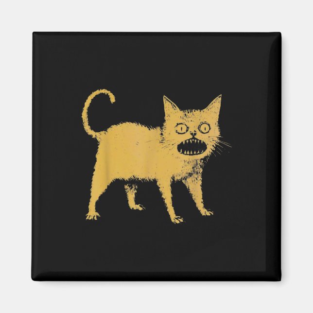 Imã Terrível Gato Japonês Engraçado (Frente)