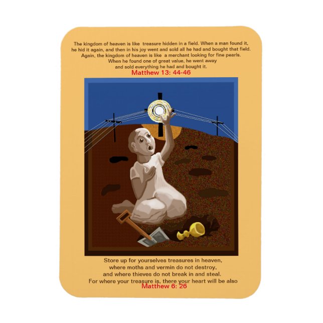 Ímã Tesouro num campo (Vertical)