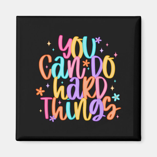 Imã Test Day You Can Do Hard Things Teacher Testing Da (Frente)