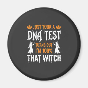 Imã Teste de DNA de Bruxa Engraçado de Halloween Gráfi