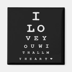 Imã Teste De Olhos Eu Te Amo Com Todos Os Meus Namorad