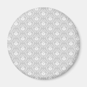 Imã Teste padrão branco e cinzento elegante. Damasco