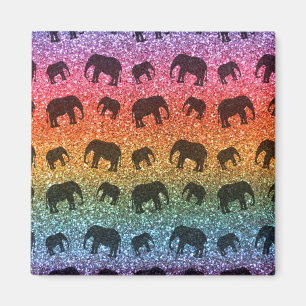 Imã Teste padrão brilhante do brilho do elefante do