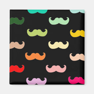 Imã Teste padrão colorido do bigode do arco-íris no