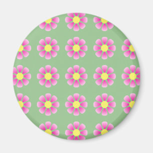 Imã Teste padrão cor-de-rosa da margarida