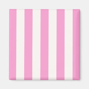 Imã Teste padrão cor-de-rosa e branco da listra da