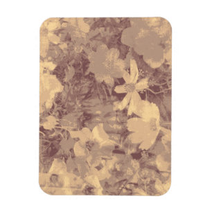 Ímã Teste padrão da camuflagem da flor e da folha no