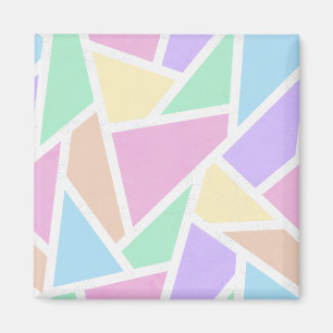 Imã Teste padrão de mosaico Pastel do arco-íris