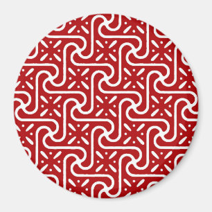 Imã Teste padrão do azulejo, obscuridade - vermelho e