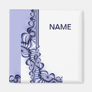 Imã Teste padrão do design gráfico - azul branco + s