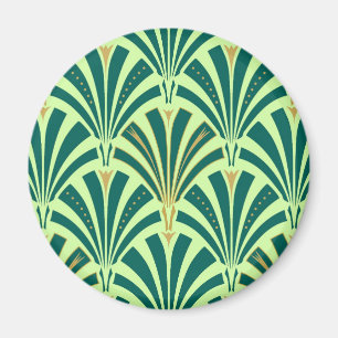 Imã Teste padrão do fã do art deco - o pinho e a