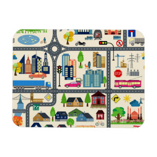 Ímã Teste padrão do mapa da cidade