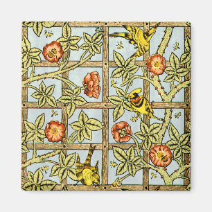 Imã Teste padrão dos pássaros e de flores de William