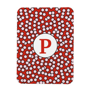 Ímã Teste padrão Dotty do monograma