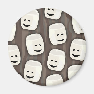 Imã Teste padrão feliz dos amigos do Marshmallow