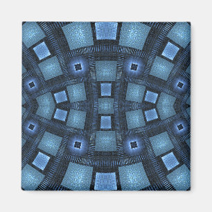 Imã Teste padrão geométrico do abstrato azul dos