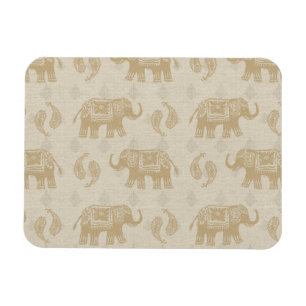 Ímã Teste padrão Khaki da caravana do elefante