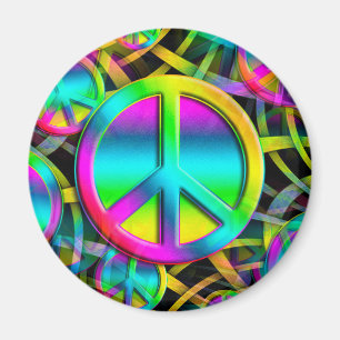 Imã Teste padrão sem emenda da PAZ colorida + suas