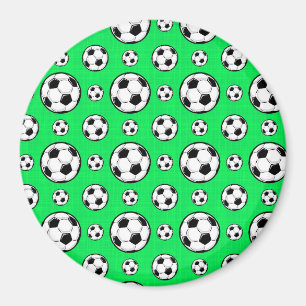 Imã Teste padrão verde de néon da bola de futebol
