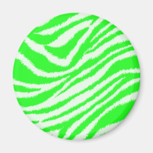 Imã Teste padrão verde de néon da zebra