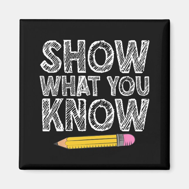 Imã Testes De Arte Do Dia Para Mulheres Homens Teste D (Frente)