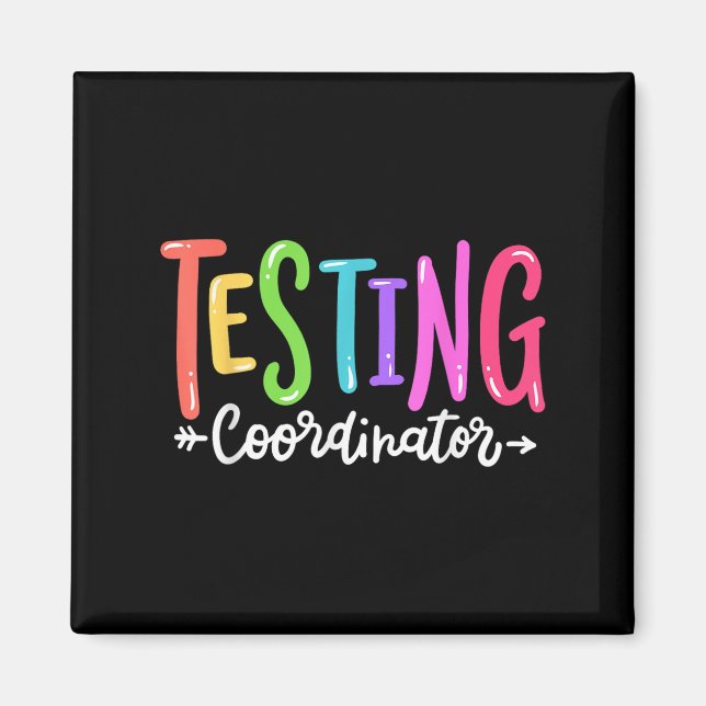 Imã Testing Coordinator Test Day Exam Motivational Squ (Frente)