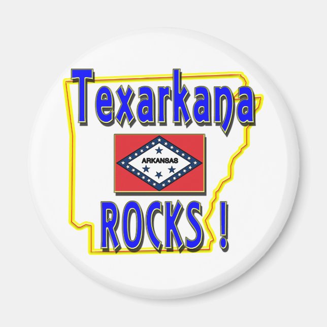 Imã Texarkana Rocks! (azul) (Frente)