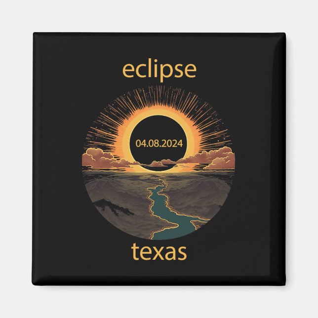 Imã Texas Eclipse April 8 2024 04.08.2024 Texas Solar (Frente)