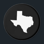 Imã Texas em branco e preto<br><div class="desc">Forma do estado do Texas a preto e branco.</div>
