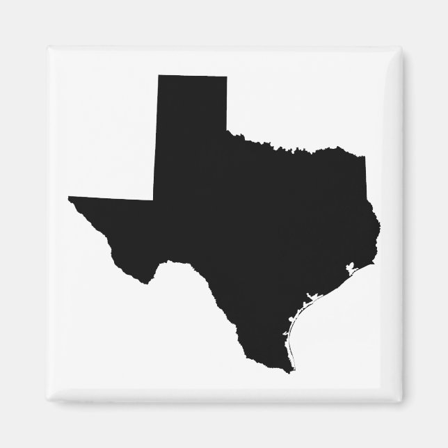 Imã Texas em preto e branco (Frente)