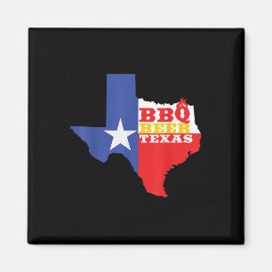 Imã Texas Flag Map Summer Barbecue Engraçado Beer Beer
