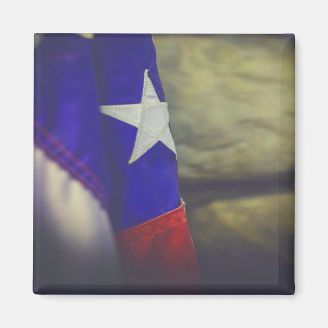 Imã Texas Flag Rustic Lone Star EUA (Frente)