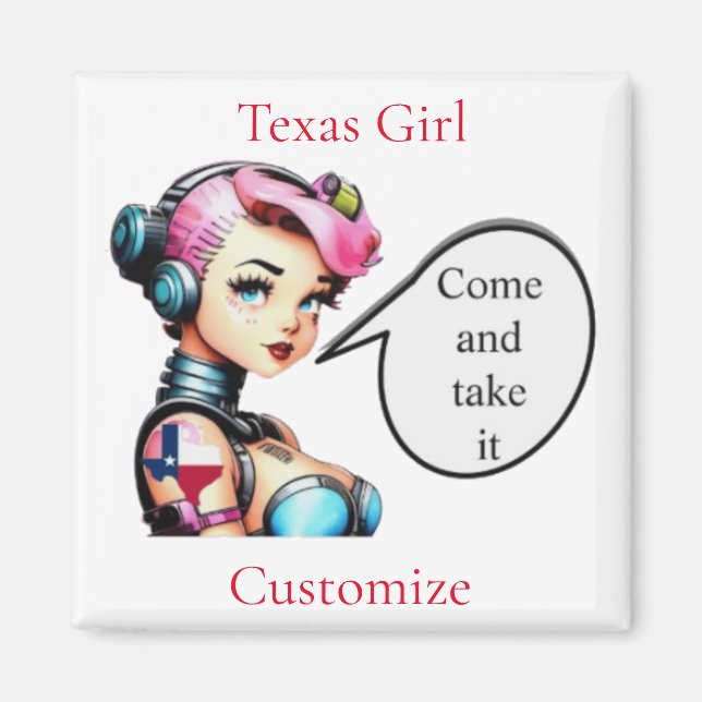Imã Texas Girl Thunder_Cove (Frente)