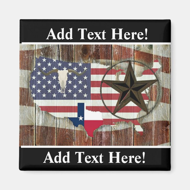 Imã Texas Lone Star Texas Long Horn (Frente)