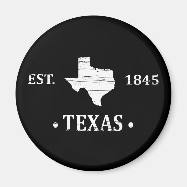 Imã Texas mapeia branco o estado de estrela solitária (Frente)