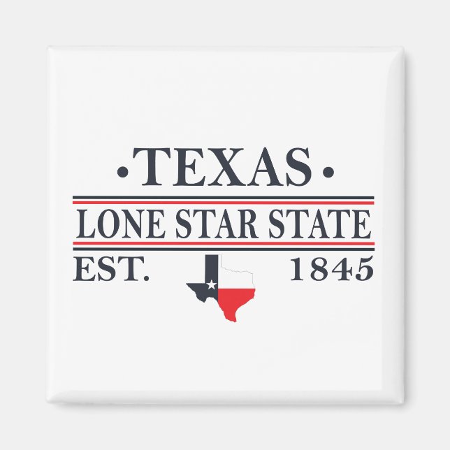 Imã texas o contorno do mapa de estado de estrela soli (Frente)