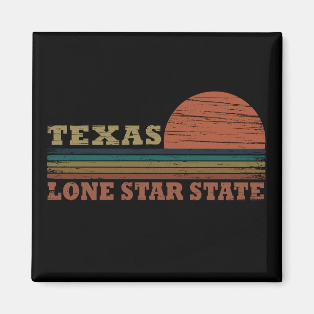 Imã texas o estilo solar clássico de estrela solitária (Frente)