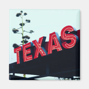 Imã Texas Red Neon Lights EUA