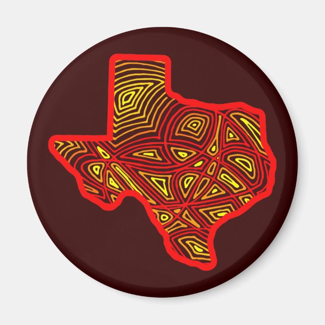 Imã Texas Scribbleprint (Frente)