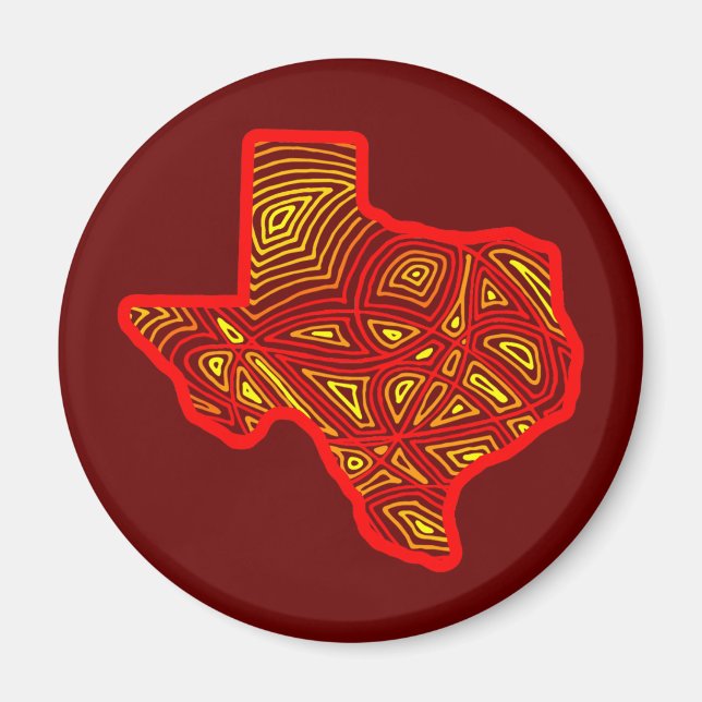 Imã Texas Scribbleprint (Frente)