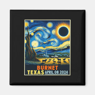 Imã Texas Total Solar Eclipse 2024 Starry Night