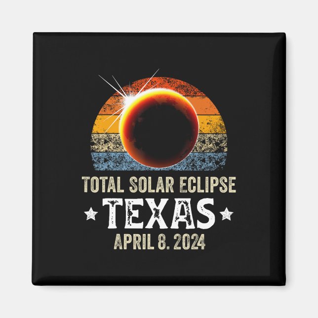 Imã Texas Total Solar Eclipse 8 de abril de 2024 Texas (Frente)