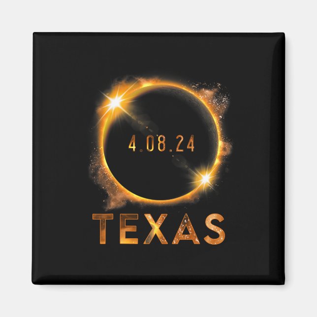 Imã Texas Total Solar Eclipse 8 de abril de 2024 Texas (Frente)