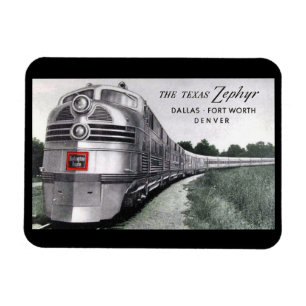 Ímã Texas Zephyr Train Vintage