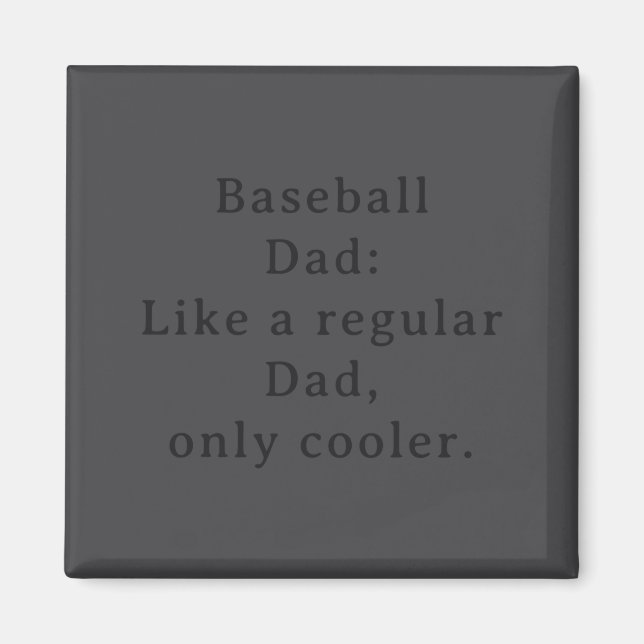 Imã Text Funny Dad Baseball  (Frente)