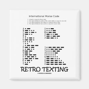 Imã Texting retro (código Morse de Internatonal)