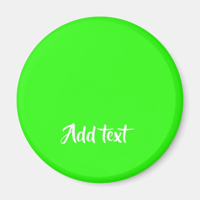 Imã Texto brilhante de texto personalizado (Frente)