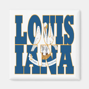 Imã texto da bandeira do estado da Louisiana