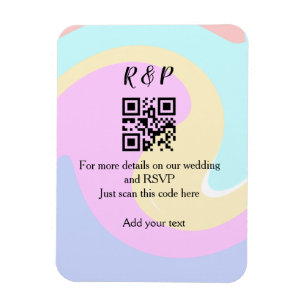 Ímã Texto de adição de nome do site de casamento rsvp
